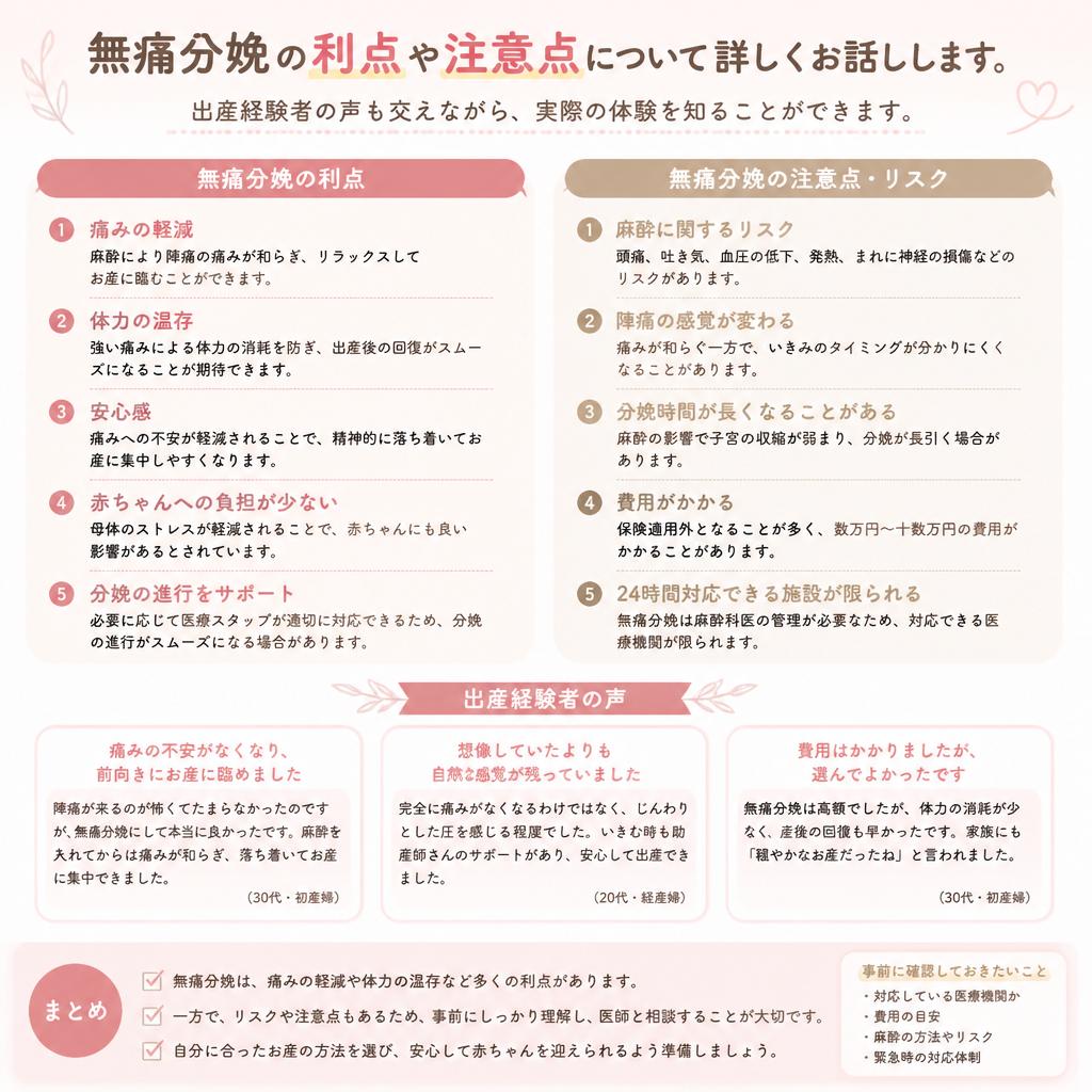 無痛分娩のメリットとデメリット